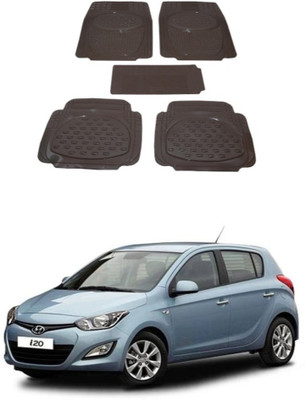 Autoxygen Rubber Standard Mat For  Hyundai i20(Beige)