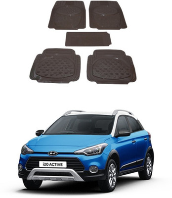 Autoxygen Rubber Standard Mat For  Hyundai i20(Beige)