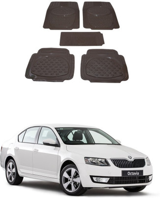 Autoxygen Rubber Standard Mat For  Skoda Octavia(Beige)