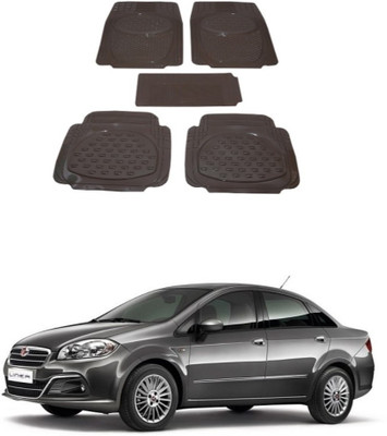 Autoxygen Rubber Standard Mat For  Fiat Linea(Beige)