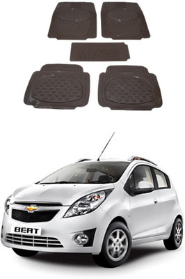 Autoxygen Rubber Standard Mat For  Chevrolet Beat(Beige)