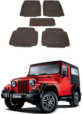 Autoxygen Rubber Standard Mat For  Mahindra Thar(Beige)