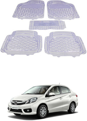 Autoxygen Rubber Standard Mat For  Honda Amaze(White)