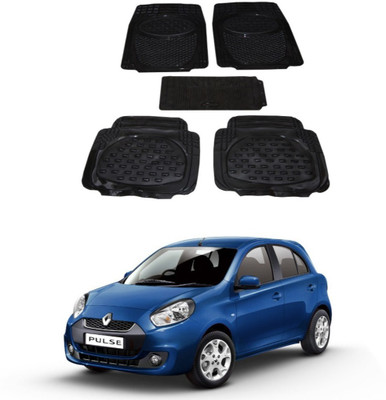 Autoxygen Rubber Standard Mat For  Renault Pulse(Black)