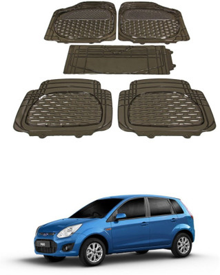 Autoxygen Rubber Standard Mat For  Ford Figo(Brown)