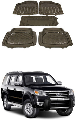 Autoxygen Rubber Standard Mat For  Ford Endeavour(Brown)