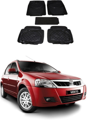 Autoxygen Rubber Standard Mat For  Mahindra Verito(Black)