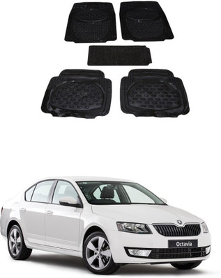 Autoxygen Rubber Standard Mat For  Skoda Octavia(Black)