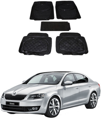 Autoxygen Rubber Standard Mat For  Skoda Superb(Black)