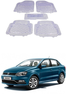 Autoxygen Rubber Standard Mat For  Volkswagen Ameo(White)