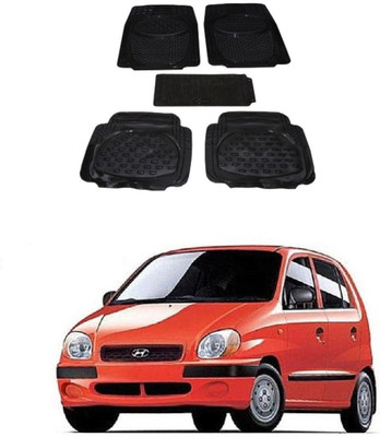Autoxygen Rubber Standard Mat For  Hyundai Santro(Black)