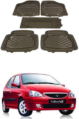 Autoxygen Rubber Standard Mat For  Tata Indica(Brown)