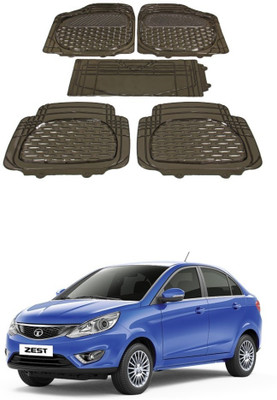 Autoxygen Rubber Standard Mat For  Tata Zest(Brown)