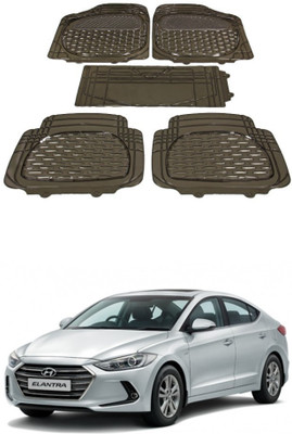 Autoxygen Rubber Standard Mat For  Hyundai Elantra(Brown)
