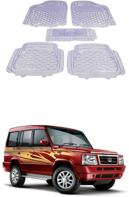 Autoxygen Rubber Standard Mat For  Tata Sumo(White)
