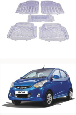 Autoxygen Rubber Standard Mat For  Hyundai Eon(White)