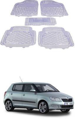 Autoxygen Rubber Standard Mat For  Skoda Fabia(White)