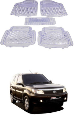 Autoxygen Rubber Standard Mat For  Tata Safari(White)