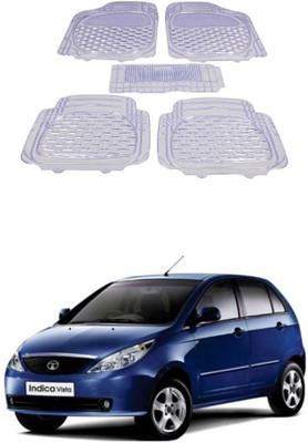 Autoxygen Rubber Standard Mat For  Tata Indica(White)