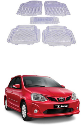 Autoxygen Rubber Standard Mat For  Toyota Etios(White)