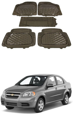 Autoxygen Rubber Standard Mat For  Chevrolet Aveo(Brown)