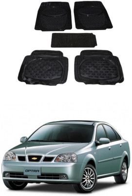 Autoxygen Rubber Standard Mat For  Chevrolet Optra(Black)