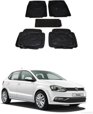Autoxygen Rubber Standard Mat For  Volkswagen Polo(Black)