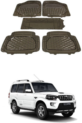 Autoxygen Rubber Standard Mat For  Mahindra New Scorpio(Brown)