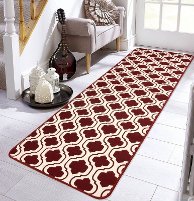 Saral Home Maroon Cotton Runner(7 ft,  X 2 ft, Rectangle)