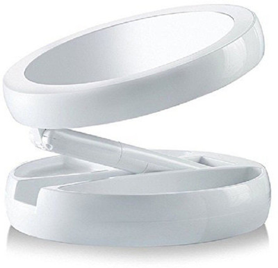 

Buyerzone Original Portable Make up Mirror Foldaway Led Light Control Make up Mirror Led Light control (BGT:ZTP))with Magnification Mirror with 180' Degree swivel Rotation foldable funcation Shaving Mirror/ Bathroom Mirror & Wall Bracket With Adjustable F