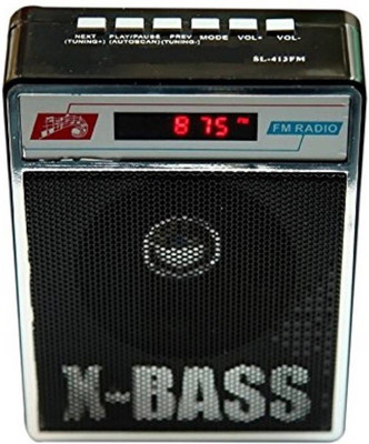 

Fangtooth SL-413 X-Bass Fm/Radio Supports USB pen-drive, Aux and Memory card FM Radio(Black)