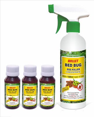 Green Dragon Bullet Bed Bug & Egg Killer - Make 1500 ml Ready to Use(4 x 45 ml)