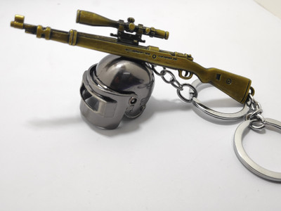 FashionSta pubg kar98 with 8x scope and level 3 helmet Key Chain