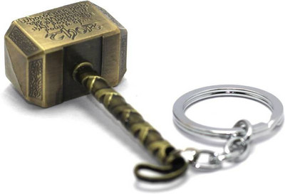 Triangle Ant ™ Thor Hammer Marvel Avengers Superhero with Metal Ring Key Chain Key Chain