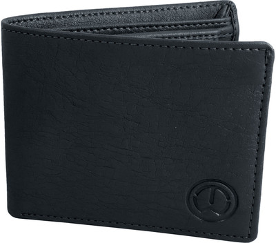 ShabCreation Men Black Artificial Leather Wallet(3 Card Slots)