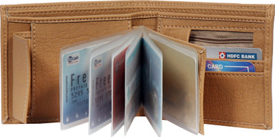 IBEX Men Casual Beige Artificial Leather Wallet(9 Card Slots)