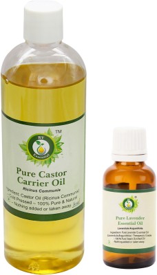 Flipkart - R V Essential Castor Carrier Oil (100ml) and Lavender Essential Oil (10ml)- 100% Pure & Natural(110 ml)