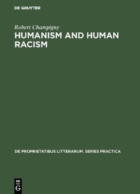 Humanism and human racism(English, Hardcover, Champigny Robert)