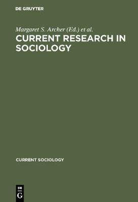 Current research in sociology(English, Hardcover, unknown)