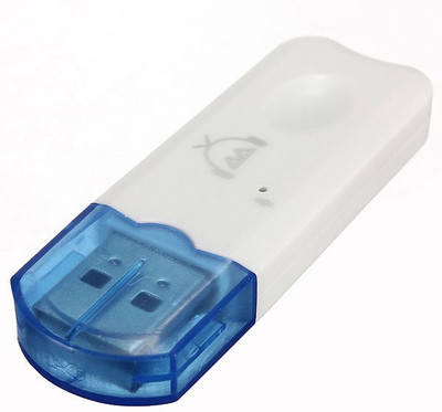 A CONNECT Z v2.1+EDR Car Bluetooth Device with Adapter Dongle(White)