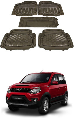 Autoxygen Rubber Standard Mat For  Mahindra Nuvosport(Brown)
