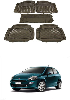 Autoxygen Rubber Standard Mat For  Fiat Punto(Brown)