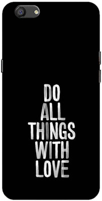 NDCOM Back Cover for Oppo F3 Do All Things With Love Printed(Multicolor, Hard Case, Pack of: 1)