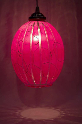 1st Time Central & Corner Hanging Pendant Ceiling Light Lamp With Colorful Glass Shade & All Fitting & Fixture 22 Pendants Ceiling Lamp(Red)