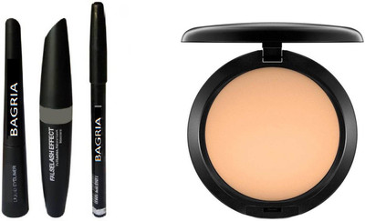 

BAGRIA Eyeliner Mascara Eyebrow Pencil AND COMPACT COMBO(Set of 4)