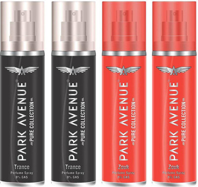 

Park Avenue Zouk and Trance Pure Collection 135ml x 4 Perfume Body Spray - For Men & Women(540 ml, Pack of 4)