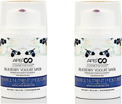 Cosmetofood Organic Blueberry Yogurt Hydrating Face Mask For Sensitive Skin With Blueberry Extract(200 ml)
