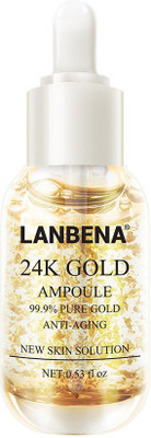 

LANBENA 24K Gold Peptide Ampoule Serum (99.9% Pure Gold - New Skin Solution) - Anti-Aging, Whitening, Anti-Wrinkle, Radiating(15 ml)