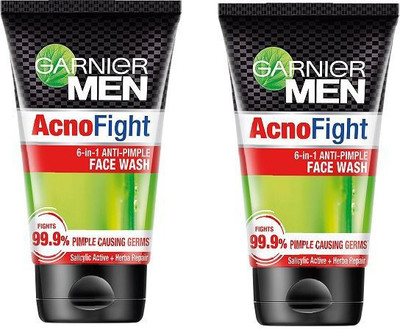 Garnier Men Acno Fight Anti-Pimple Face Wash (Pack of 2) Face Wash(200 g)