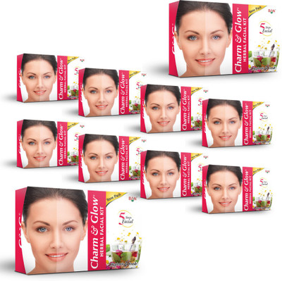 

Charm & Glow Herbal Facial Kit - Pack of 10 270 g(Set of 10)